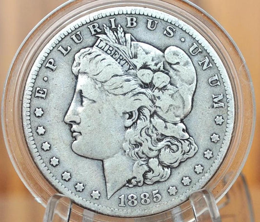 1885-S Morgan Silver Dollar - VF (Very Fine), Great Coin, Tough Date! - 1885 S Morgan Dollar Silver Dollar 1885S - Low Mintage Date