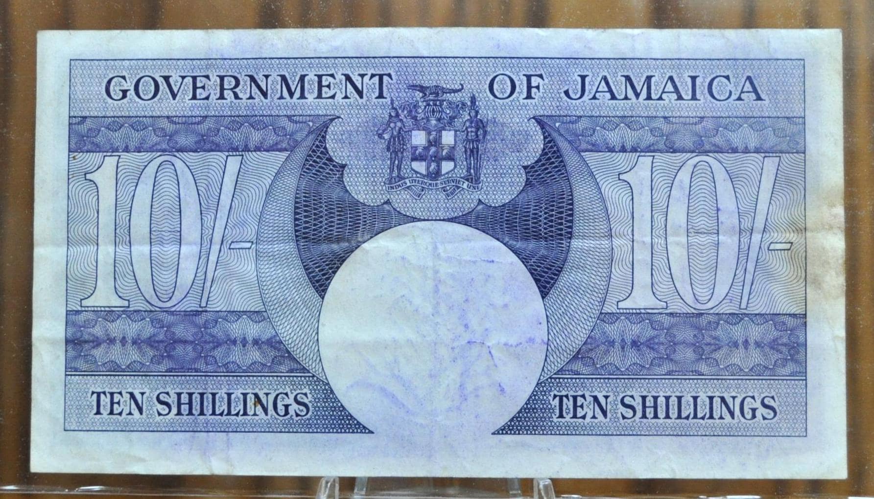 1960 Government of Jamaica 10 Shillings Banknote - 4th July 1960 Issue - King George VI - 1960 British Jamaica Ten Shilling Note - P#46