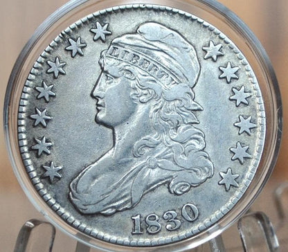 1830 Capped Bust Half Dollar - AU; Great Coin, 1830 Half Dollar US Half Dollar 1830, Rare Early Half, Early American Coin