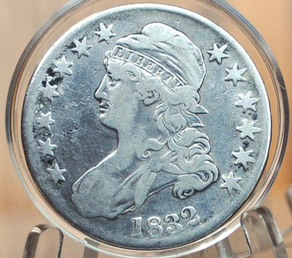 1832 Capped Bust Half Dollar - Fine, Cleaned - 1832 Half Dollar US Half Dollar 1832 Silver Half Dollar