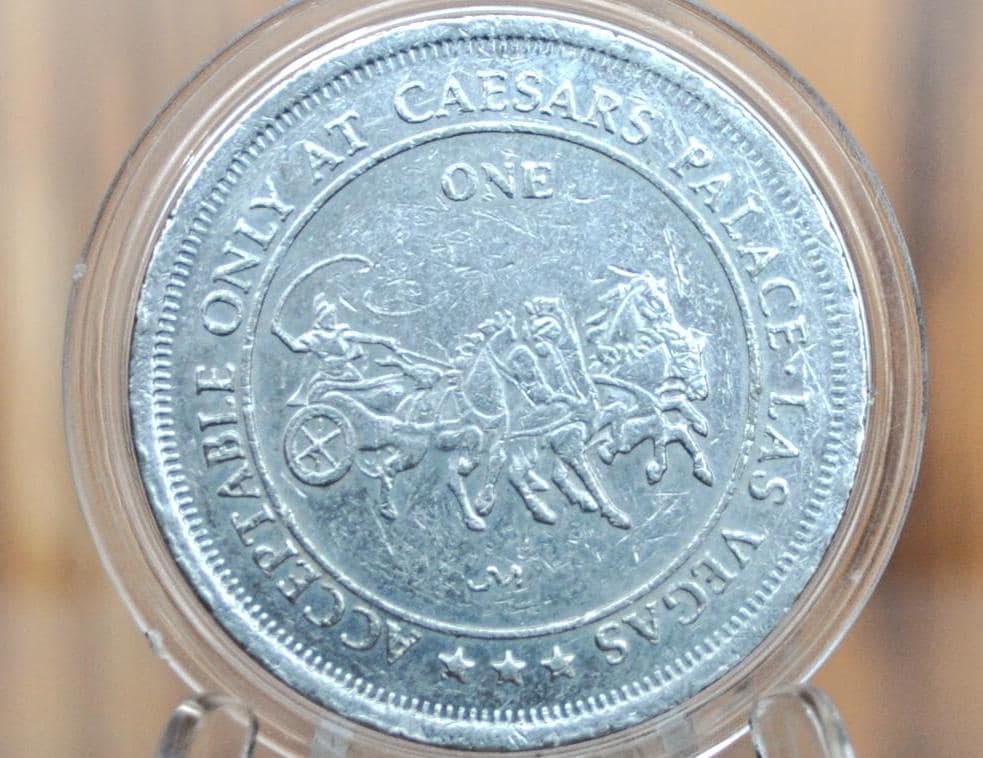 Vintage Caesar's Palace 1 Dollar Gaming Token - Caesar's Palace Las Vegas - Iconic Casinos - 1 Dollar Token