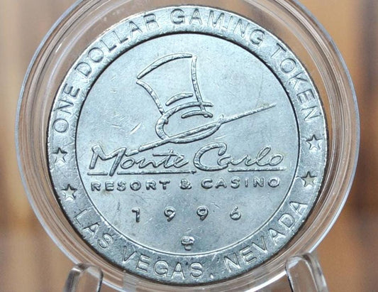 Vintage 1996 MGM Park Monte Carlo One Dollar Gaming Token - Iconic Casinos- Monte Carlo Casino - 1 Dollar Gaming Token