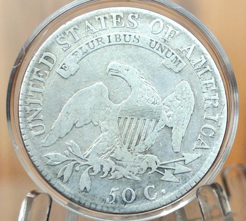 1818 Capped Bust Half Dollar - VG++; Great Detail - 1818 Half Dollar US Half Dollar 1818 Early American Coin, Better Date! Low Mintage