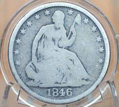 1846-O Seated Liberty Half Dollar - VG Grade / Condition, Nice Coin - 1846O Liberty Seated Silver Half Dollar - Authentic