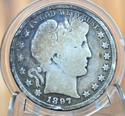 1897 Barber Silver Half Dollar - Choose by Grade / Condition - Philadelphia Mint - 1897 Liberty Head Half Dollar - 1897 P Liberty Head Half