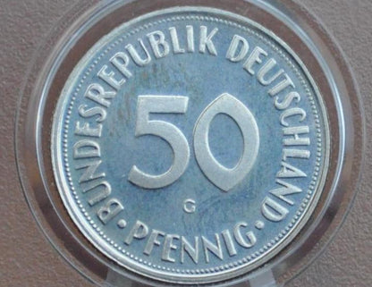 VERY RARE 1950 German 50 Pfennig Proof - Only 1,800 Minted - Rare German Proof - 1950 50 Pfennig G -