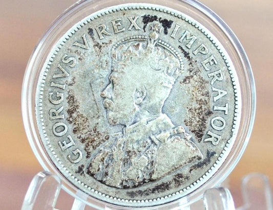 Rarer 1924 Silver South Africa 2 1/2 Shillings - F/VF Condition - 80% Silver - Two and a Half Shilling Coin 1924 UK Issue South Africa