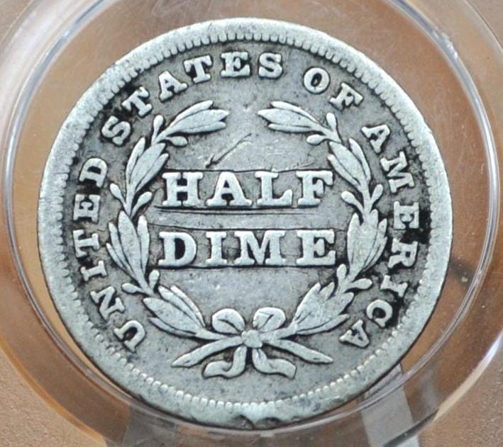 1839 Half Dime - VG (Very Good); Great Coin, 1839 Seated Liberty Half Dime - Early American Coin - 1839 Silver Half Dime Liberty Seated