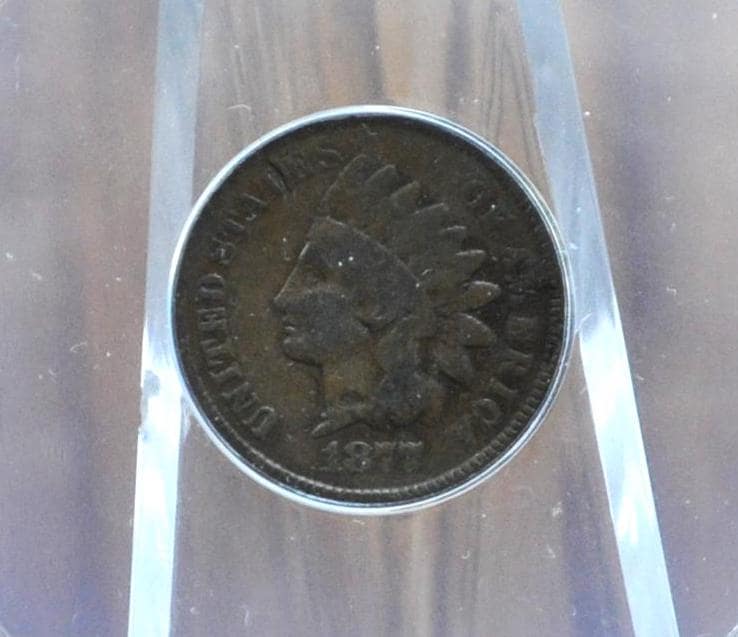 1877 Indian Head Penny - VG, ANACS - Very Rare, The Key Date, Perfect for Collection, Indian Head Cent 1877 US 1 Penny - F12 Grade/Condition