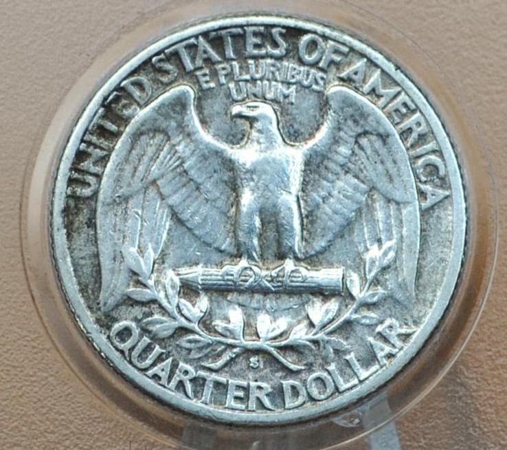 1939-S Washington Quarter - F-VF Grades - San Francisco Mint - 1939S Washington / 1939 S Washington - Silver Quarter - WWII Era Coin