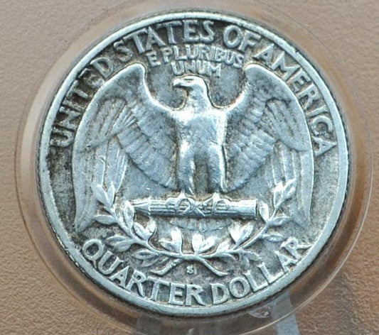 1939-S Washington Quarter - F-VF Grades - San Francisco Mint - 1939S Washington / 1939 S Washington - Silver Quarter - WWII Era Coin