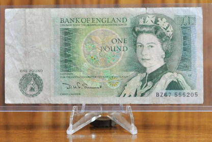 1981-84 Bank of England 1 Pound Note - D. H. F. Somerset Signature - Queen Elizabeth II Type - 1981 One Pound English Banknote - P#377b