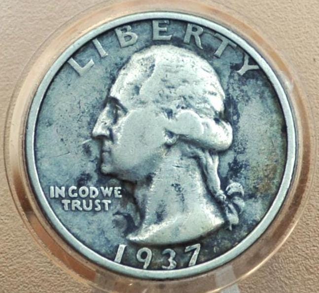 1937-S Washington Silver Quarter - Choose By Grade / Condition - 1937 S Washington Quarter - S Mint 1937 S Quarter; Low Mintage