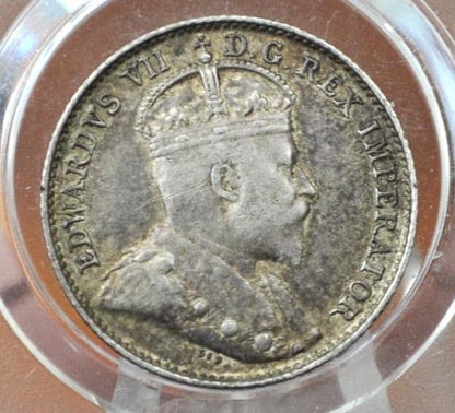 1906 Canadian Silver 5 Cent Coin - VF (Very Fine) Condition - King George - Canada 5 Cent Sterling Silver 1906 H Canada - Lower Mintage
