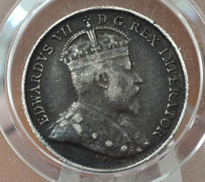 1906 Canadian Silver 5 Cent Coin - VF (Very Fine) Condition - King George - Canada 5 Cent Sterling Silver 1906 H Canada - Lower Mintage