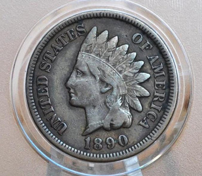 1890 Indian Head Penny - Good Date - Choose by Grade / Condition - Indian Head Cent 1890
