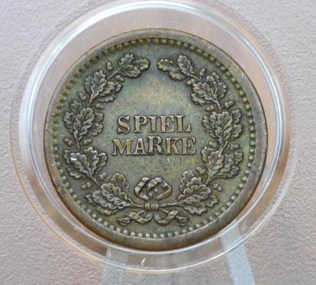 1800s German Spiel Marke - Pig Type - Vintage German Play Money - Pig Spiel Marke Germany Jeton Token - No Date - Perfect Condition