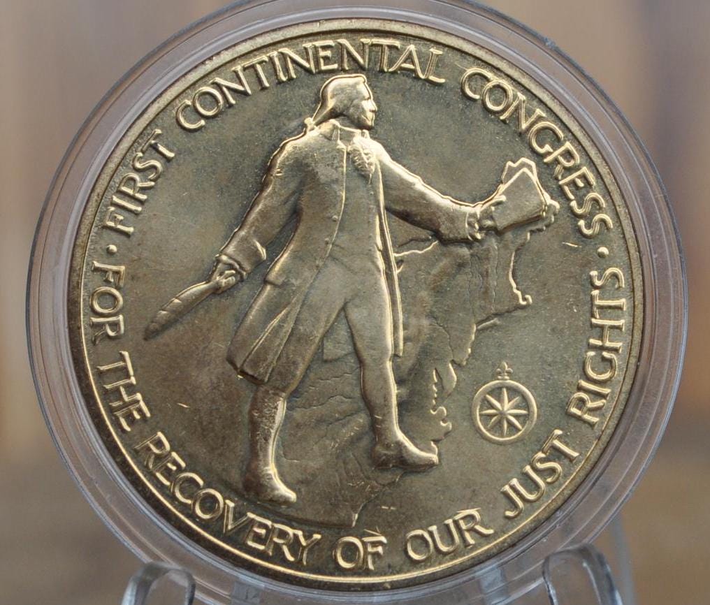 American Revolution Bicentennial Paul Revere Commemorative Medal 1975 - Lexington and Concord - Shot Heard Round the World - Bronze