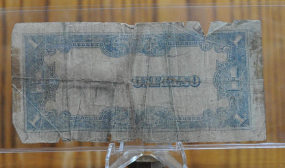 1942 Philippines Japanese Government 1 Peso Note- WWII Occupied Philippines, Block Numbers Only- 1942 Philippines One Peso Bank Note, P#109a