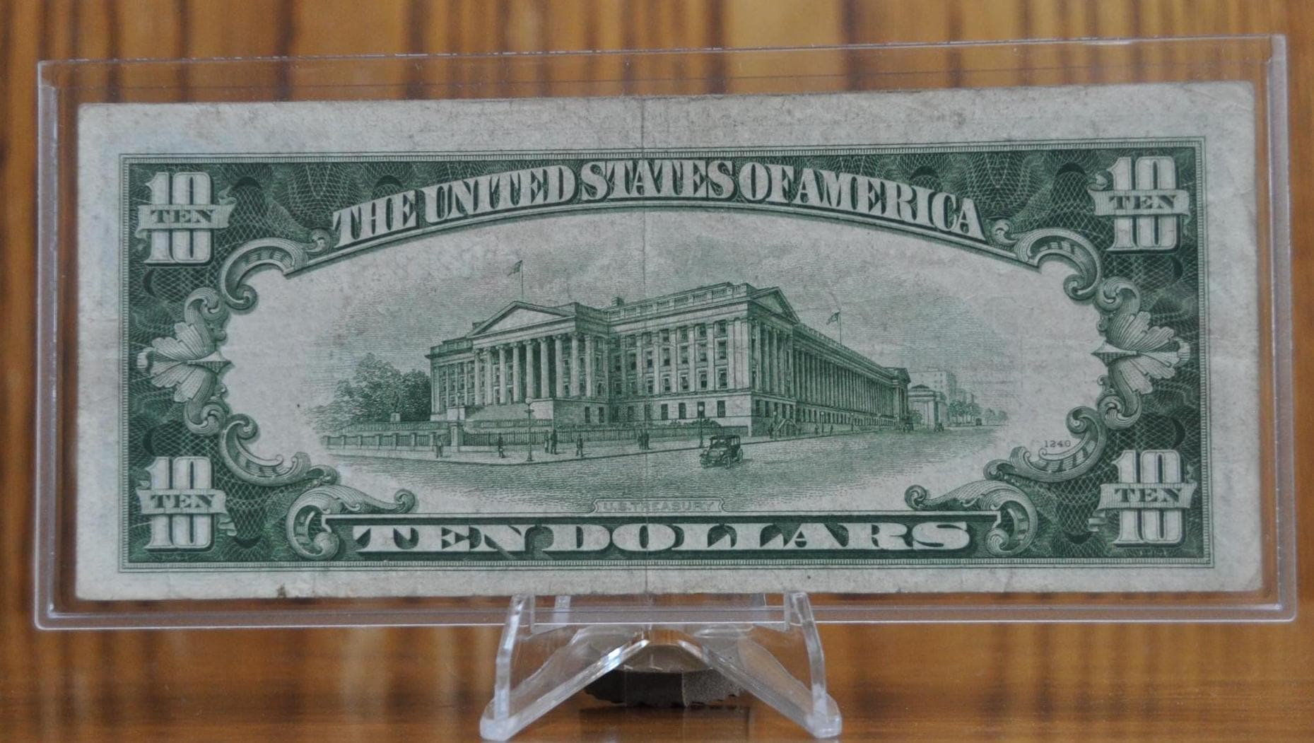 1934-C 10 Dollar Silver Certificate - VF+ (Very Fine+) Grade / Condition - Blue Seal 1934 C Ten Dollar Silver Certificate - Fr#1704, Fr1704