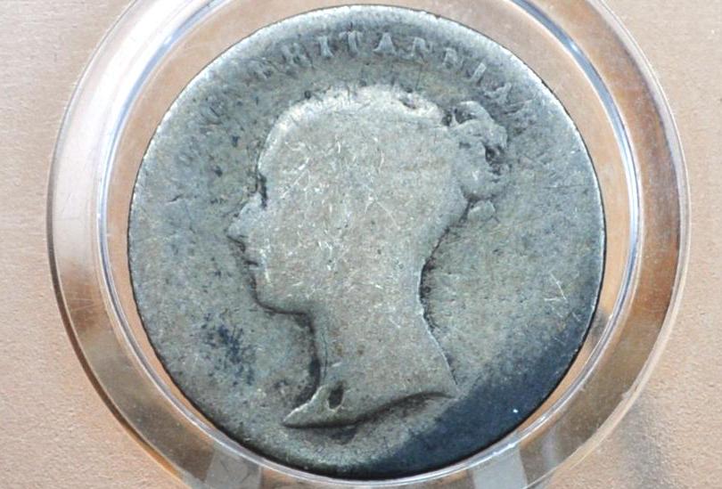 1845 Fourpence Great Britain 4 Pence Silver - G (Good) Condition - UK 4 Pence Silver 1845 - Queen Victoria / Victorian Era