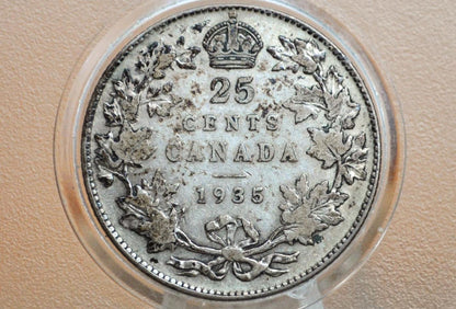 1918-1936 Canadian Silver Quarters - King George V - 92.5% Silver Quarters, Choose by Date - Canadian Coin Collection - Old Canada 25 Cents