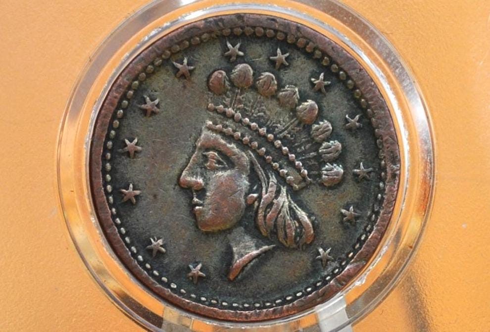 1864 Civil War Token - Union For Ever - XF (Extremely Fine) Condition - Indian Head 1864 Civil War Tokens