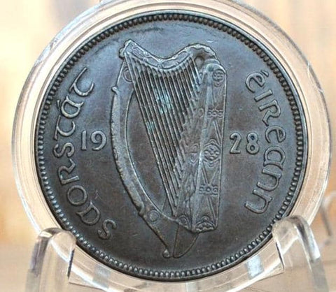 1928 Irish 1 Penny - VF/XF Grade / Condition - 1928 One Cent Ireland / UK - Hen with Chicks Design Irish Coins - Irish Coins