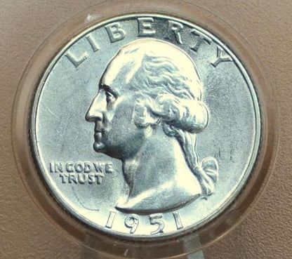 1951 D Washington Silver Quarter - Denver Mint