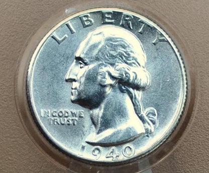 1940 Washington Silver Quarter - Choose by Grade / Condition - Philadelphia Mint 1940 Quarter 1940 P