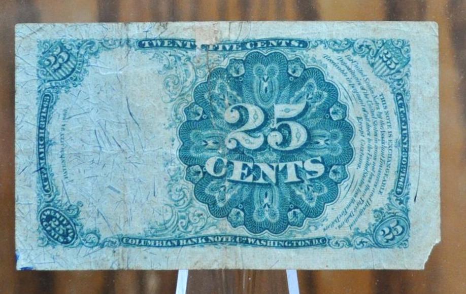 1874 25 Cent Fractional Currency / 1874 Fractional Currency - Fifth Issue Fractional Currency - Choose Grade / Condition - Fr#1308-1309