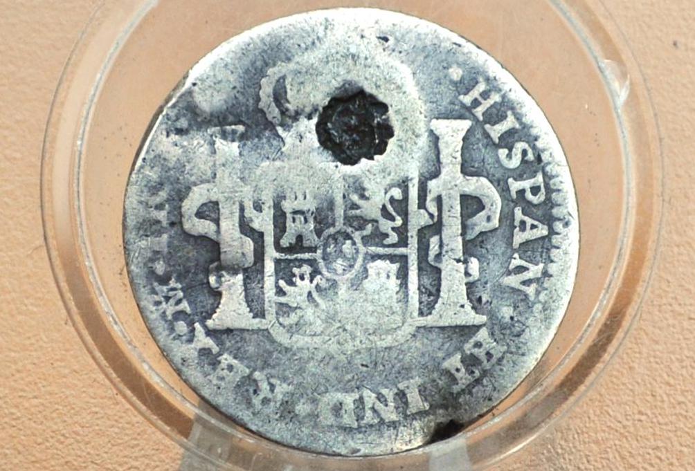 1809 Spanish 1 Real - Silver Colonial Era Coin - Revolutionary War Era Coin - 1809 One Real, Worn, Lower Cost Coin