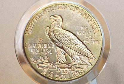 1915 2.5 Dollar Gold Coin - Choice AU, Lustrous Coin - 1915 Quarter Eagle Gold 1915 Indian Head Gold, Affordable Price, Historic Coin