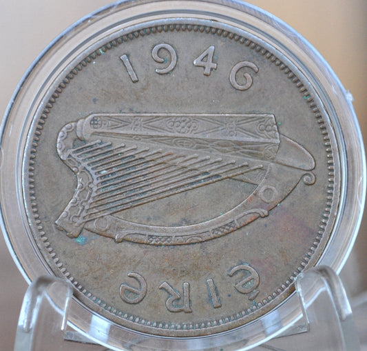 Irish 1 Penny Coins! - Choose by Date - Vintage Irish One Cent Coin Ireland - Hen with Chicks Design - Great for Gifts, Jewelry, 30's 40's+