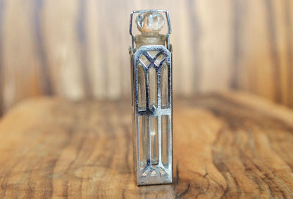 Antique Silver Perfume Bottle - Sterling Silver and Glass, Spring Loaded - Antique Sterling Perfume Flasks