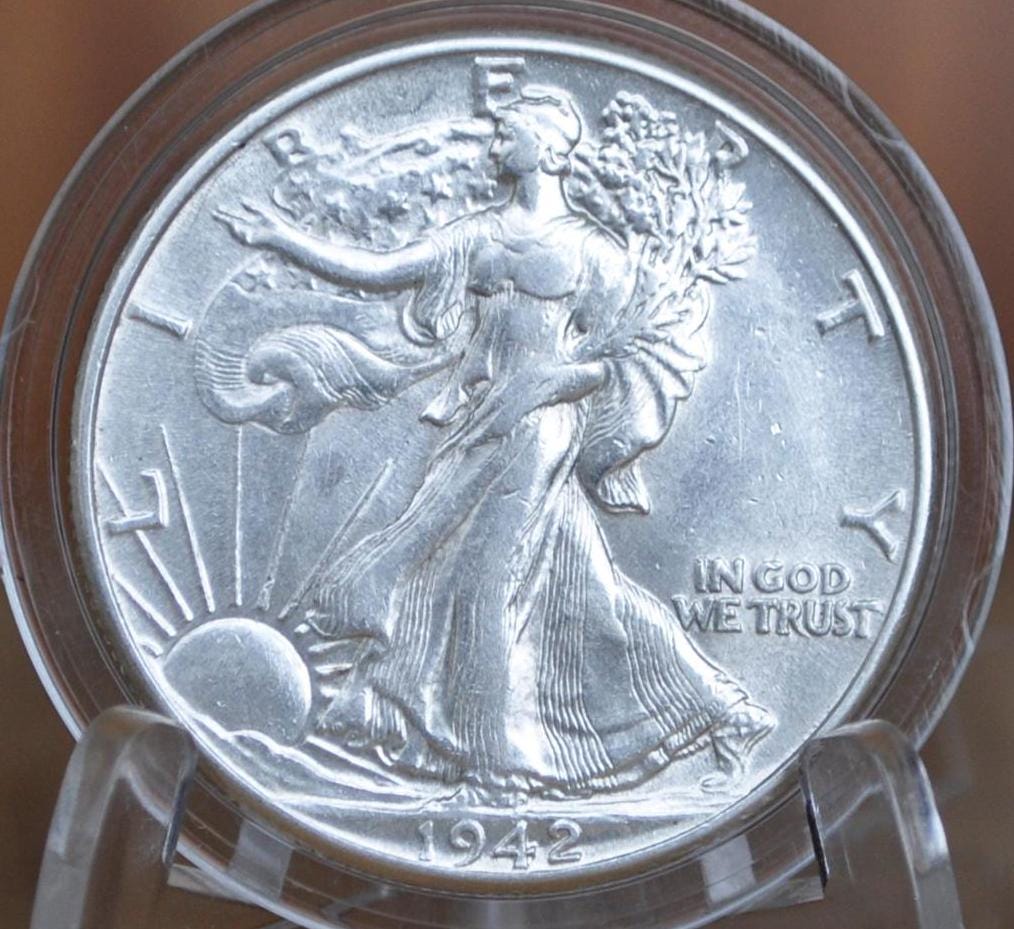 1942-D Walking Liberty Silver Half Dollar - Choose by Grade / Condition - Denver Mint - 1942D, 1942 D Half Dollar