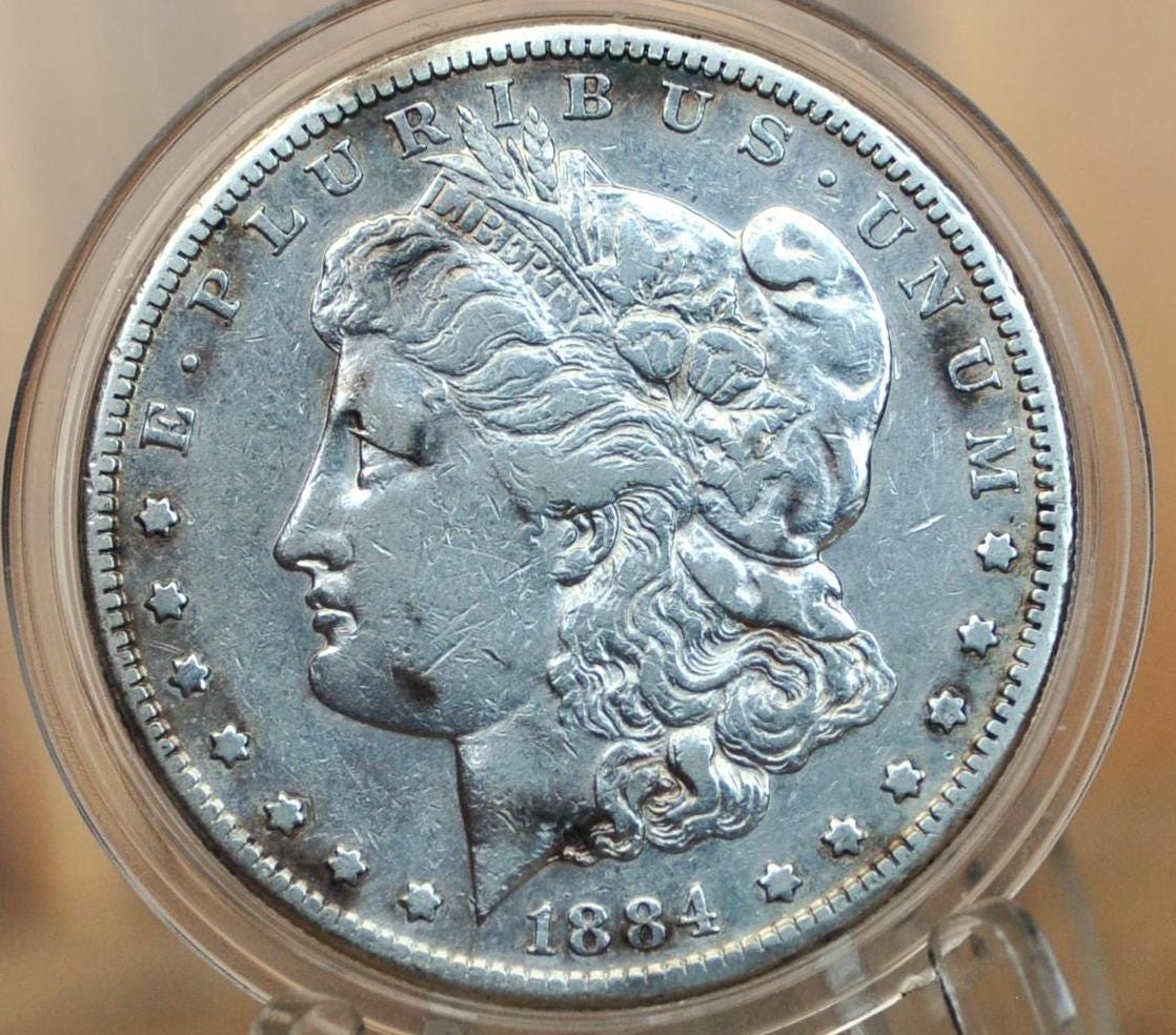 1884-S Morgan Silver Dollar - XF Detail, Cleaned - Semi-Key Date - San Francisco Mint - 1884 S Mint Morgan Dollar 1884S, Low Mintage