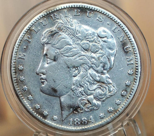 1884-S Morgan Silver Dollar - XF Detail, Cleaned - Semi-Key Date - San Francisco Mint - 1884 S Mint Morgan Dollar 1884S, Low Mintage