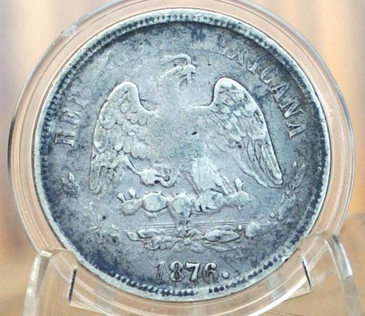 1876 Silver 50 Centavos Mexico - Scarce Date / Coin Type - Mexican Fifty Centavos Silver Mexican Coin 1876 Zs