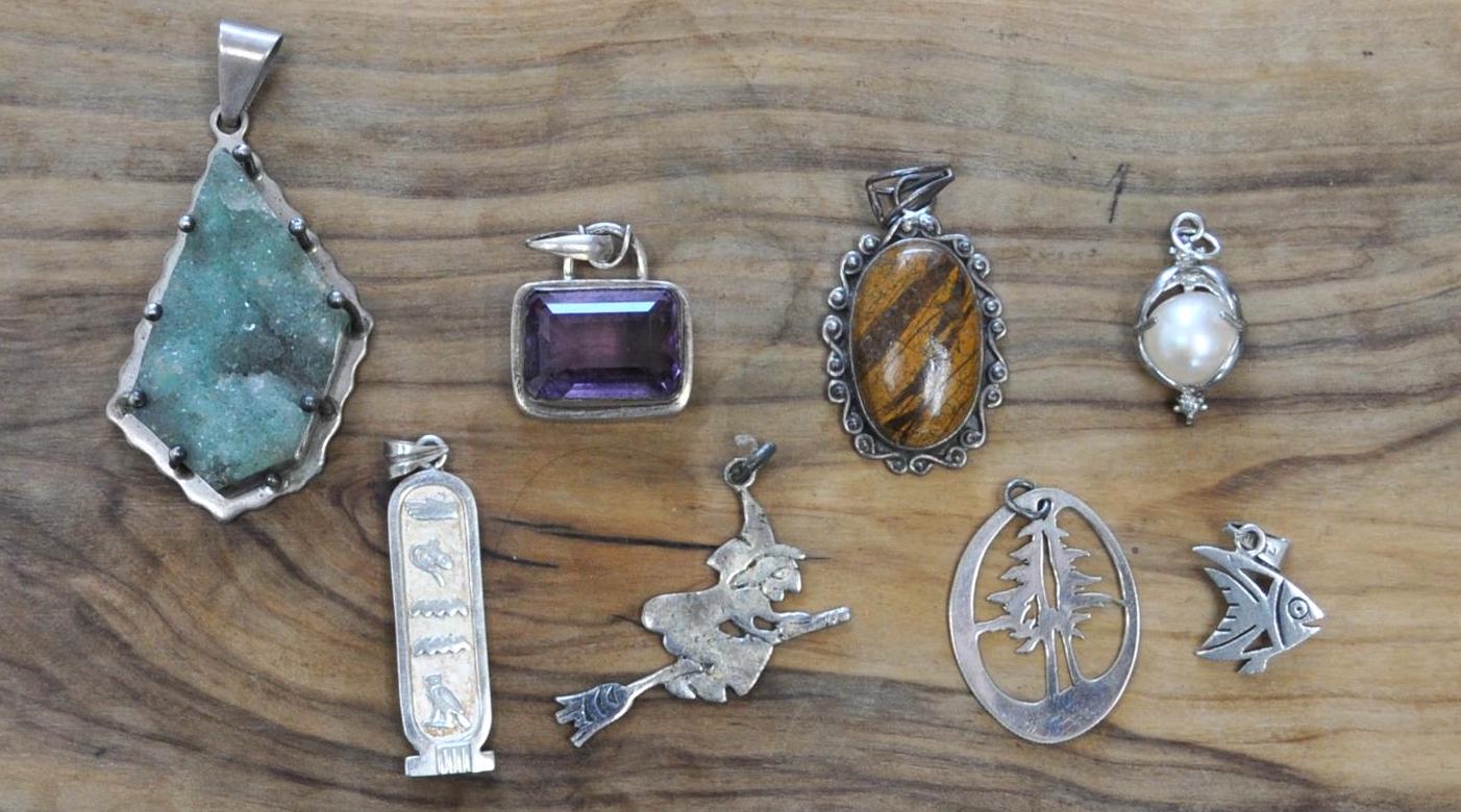 Vintage Sterling Silver Necklace Pendants! Choose by Pendant! Animal, Mythical, Religious, and so many more! Silver Pendants!