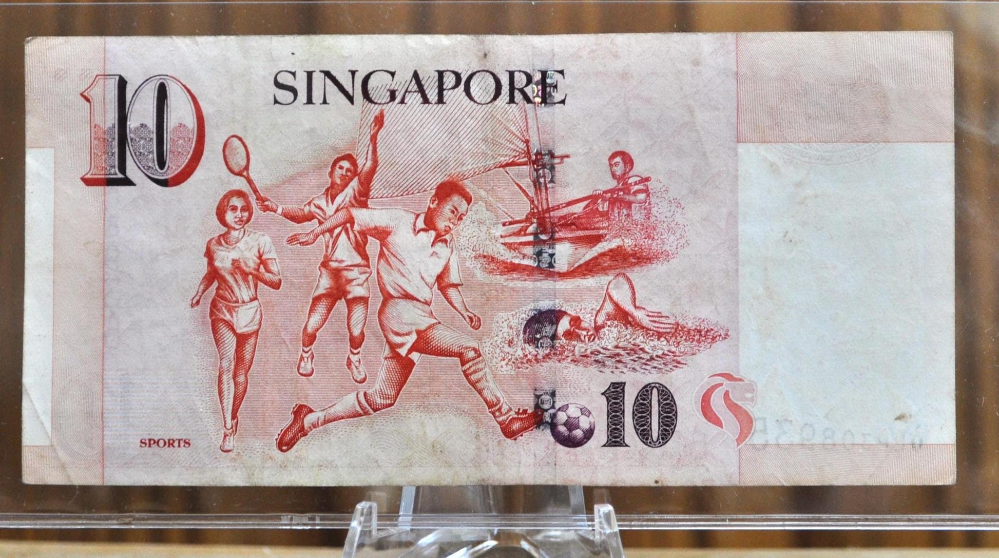 1999 (ND) Singapore 10 Dollar Bank Note - President Ishak Sports Type - Portrait Series Issue - 1999 Singapore Ten Dollar Note - P#40