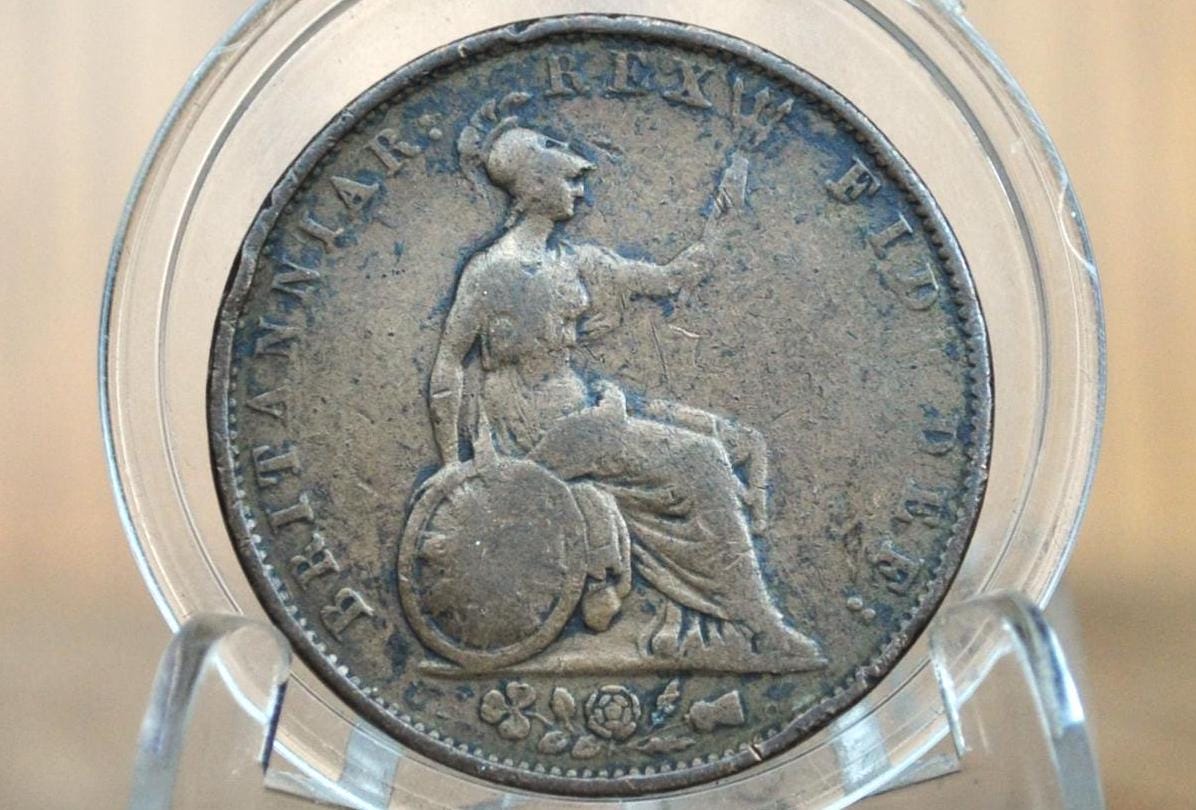 1831 UK Half Penny Great Britain 1831 - VG+ Grade / Condition - King William IV - British 1/2 Penny From 1831, Scarce Coin