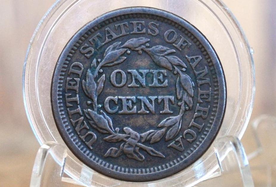 1846 Braided Hair Large Cent - VF (Very Fine) Grade/Condition - 1846 Coronet Cent - 1846 US Large Cent - Braided Hair 1839 to 1857