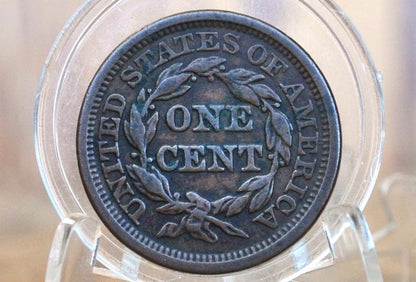 1846 Braided Hair Large Cent - VF (Very Fine) Grade/Condition - 1846 Coronet Cent - 1846 US Large Cent - Braided Hair 1839 to 1857