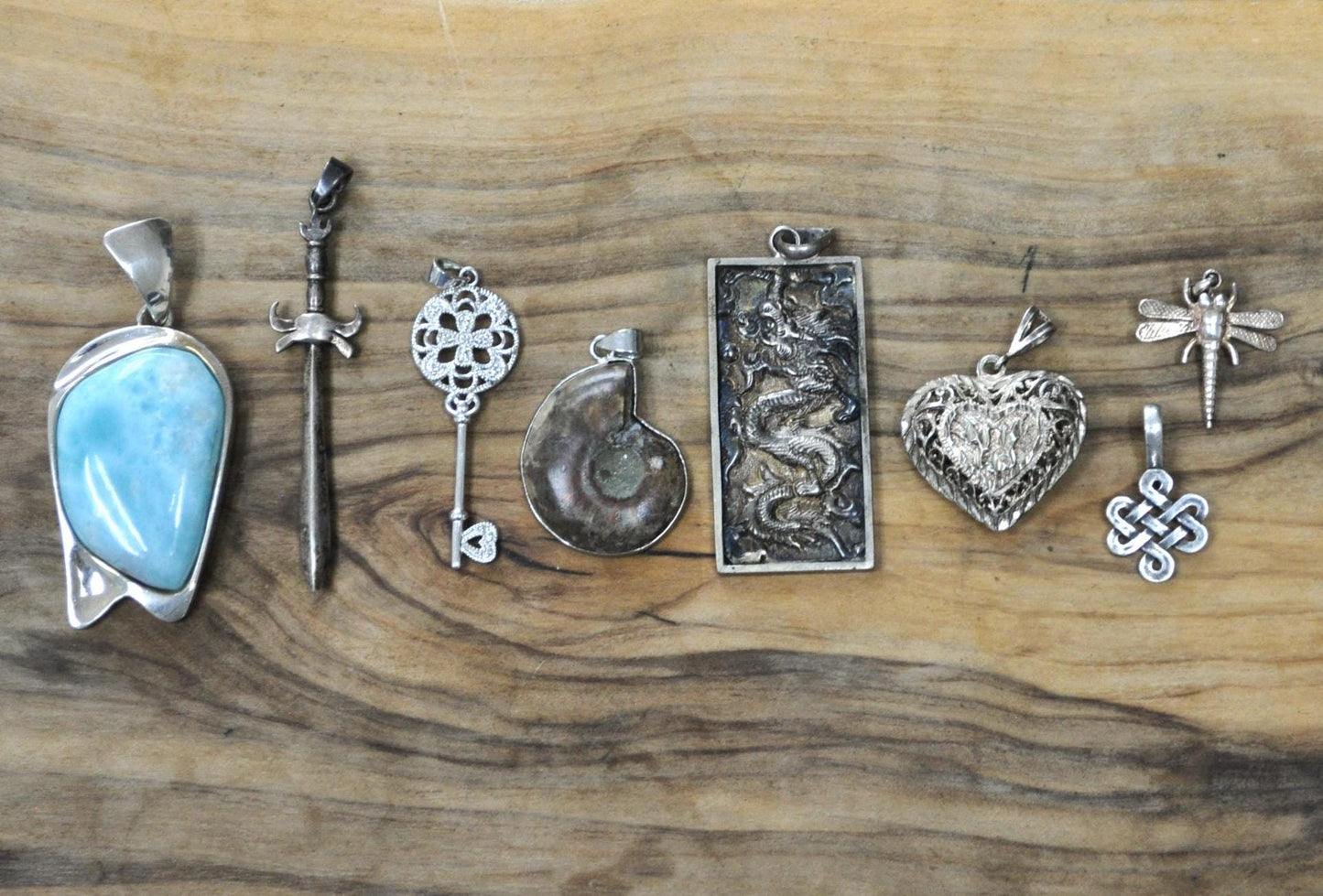 Vintage Sterling Silver Necklace Pendants! Choose by Pendant! Animal, Mythical, Religious, and so many more! Silver Pendants!