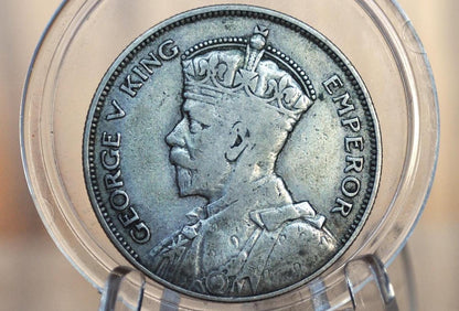 1934 New Zealand Silver Half Crown - Great Condition - 50% Silver - 1934 New Zealand Half Crown