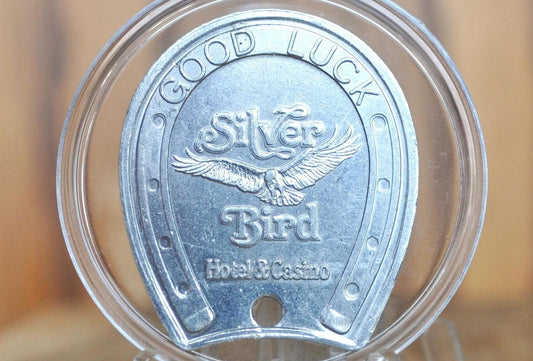 Silver Bird Hotel and Casino Good Luck Token - The Fun Hotel of the Strip - Vintage Las Vegas Good Luck Piece