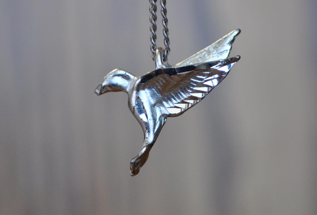 Beautiful Sterling Silver Hummingbird Charm! Great Piece, Lovely, Hummingbird Jewelry - Could be used as a charm or pendant!