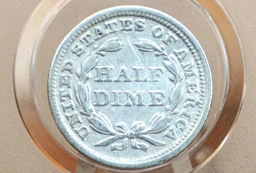 1853 Half Dime - Very Fine - 1853 Seated Liberty Half Dime - Early American Coin - 1853 Silver Half Dime Liberty Seated