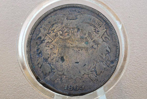 1865 Two Cent US Coin - G-XF (Good to Extremely Fine) Choose by Grade - Civil War Era - 2 Cent Piece 1865 Two Cent Coins